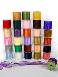 3 Inch Soft Shimmer Sheer Ribbon with Cut Edge – C-3-23 LIGHT FUCHSIA