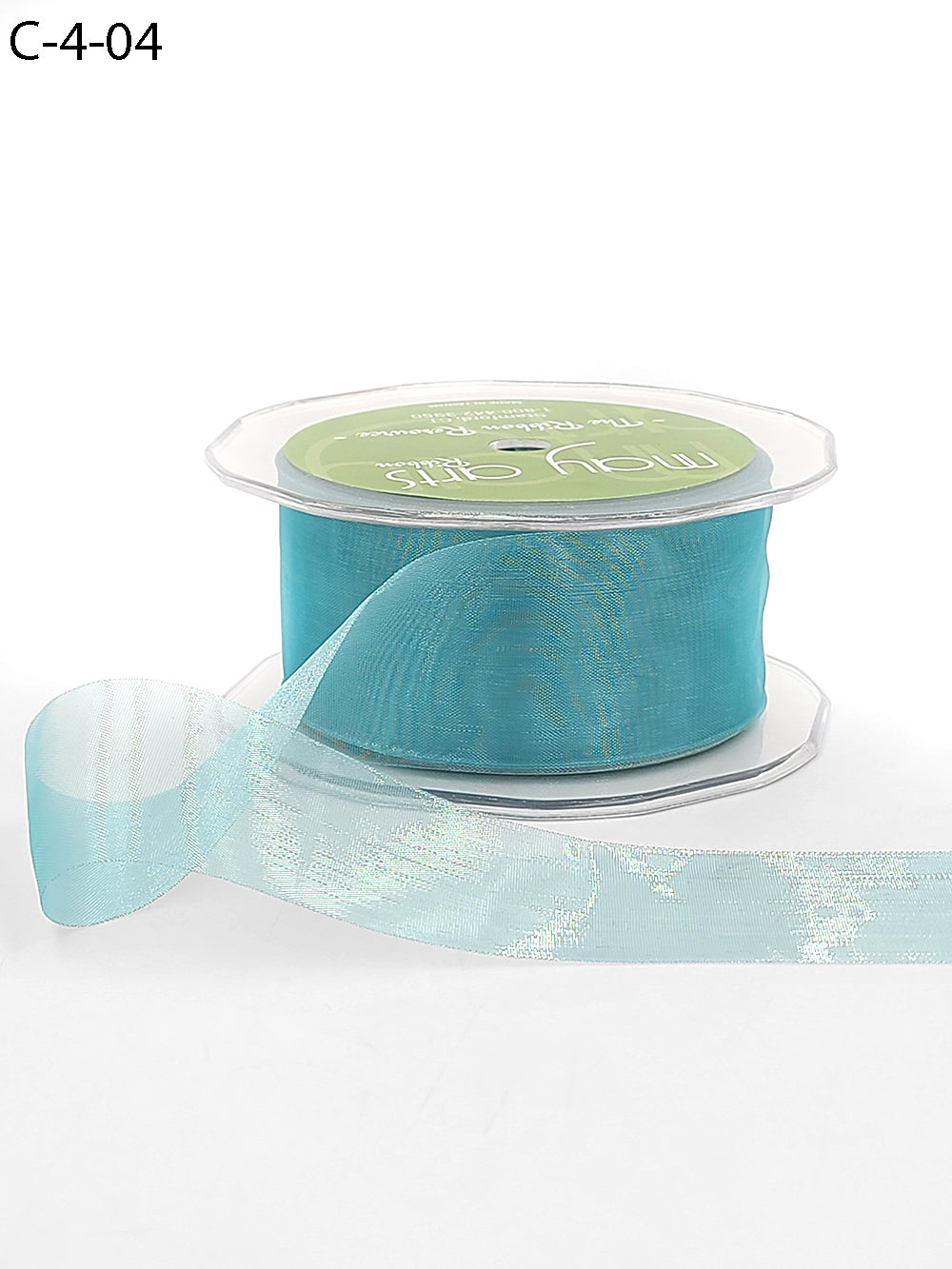 1.5 Inch Soft Shimmer Sheer Ribbon with Cut Edge – C-4-04 TEAL