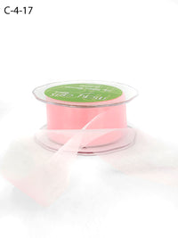 1.5 Inch Soft Shimmer Sheer Ribbon with Cut Edge – C-4-17 PINK
