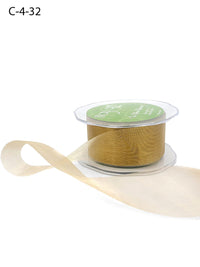 1.5 Inch Soft Shimmer Sheer Ribbon with Cut Edge – C-4-32 ANTIQUE GOLD