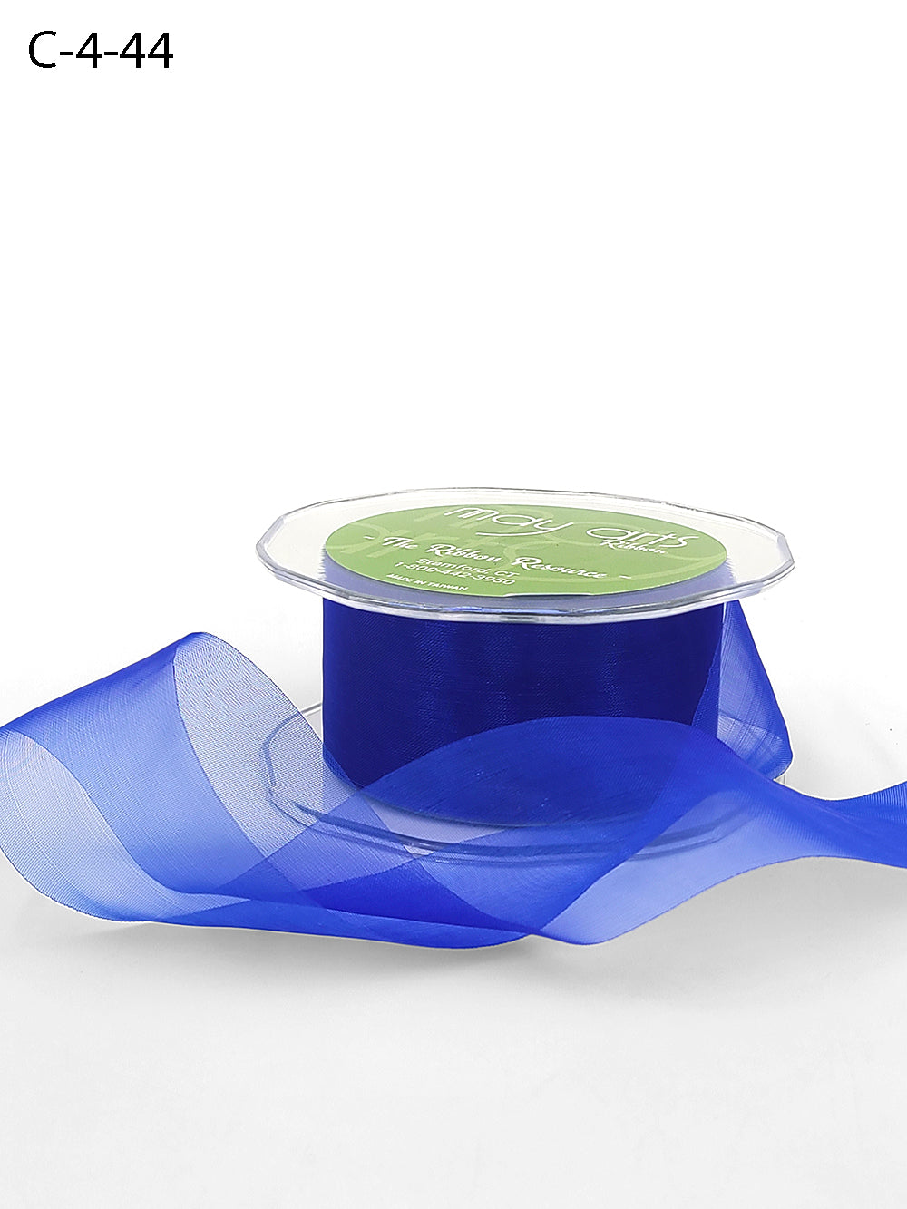 1.5 Inch Soft Shimmer Sheer Ribbon with Cut Edge – C-4-44 ROYAL BLUE