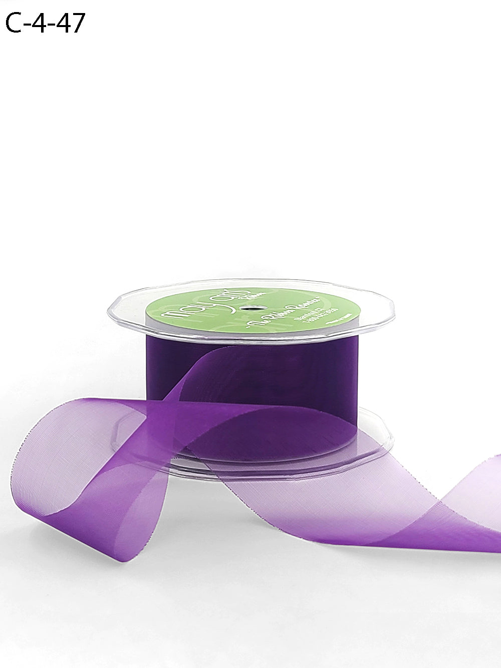 1.5 Inch Soft Shimmer Sheer Ribbon with Cut Edge – C-4-47 VIOLET