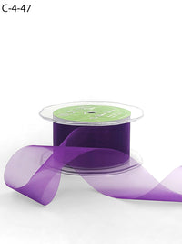 1.5 Inch Soft Shimmer Sheer Ribbon with Cut Edge – C-4-47 VIOLET