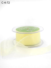 1.5 Inch Soft Shimmer Sheer Ribbon with Cut Edge – C-4-72 LEMON