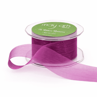 1.5 Inch Soft Shimmer Sheer Ribbon with Cut Edge – C-4-73 GRAPE