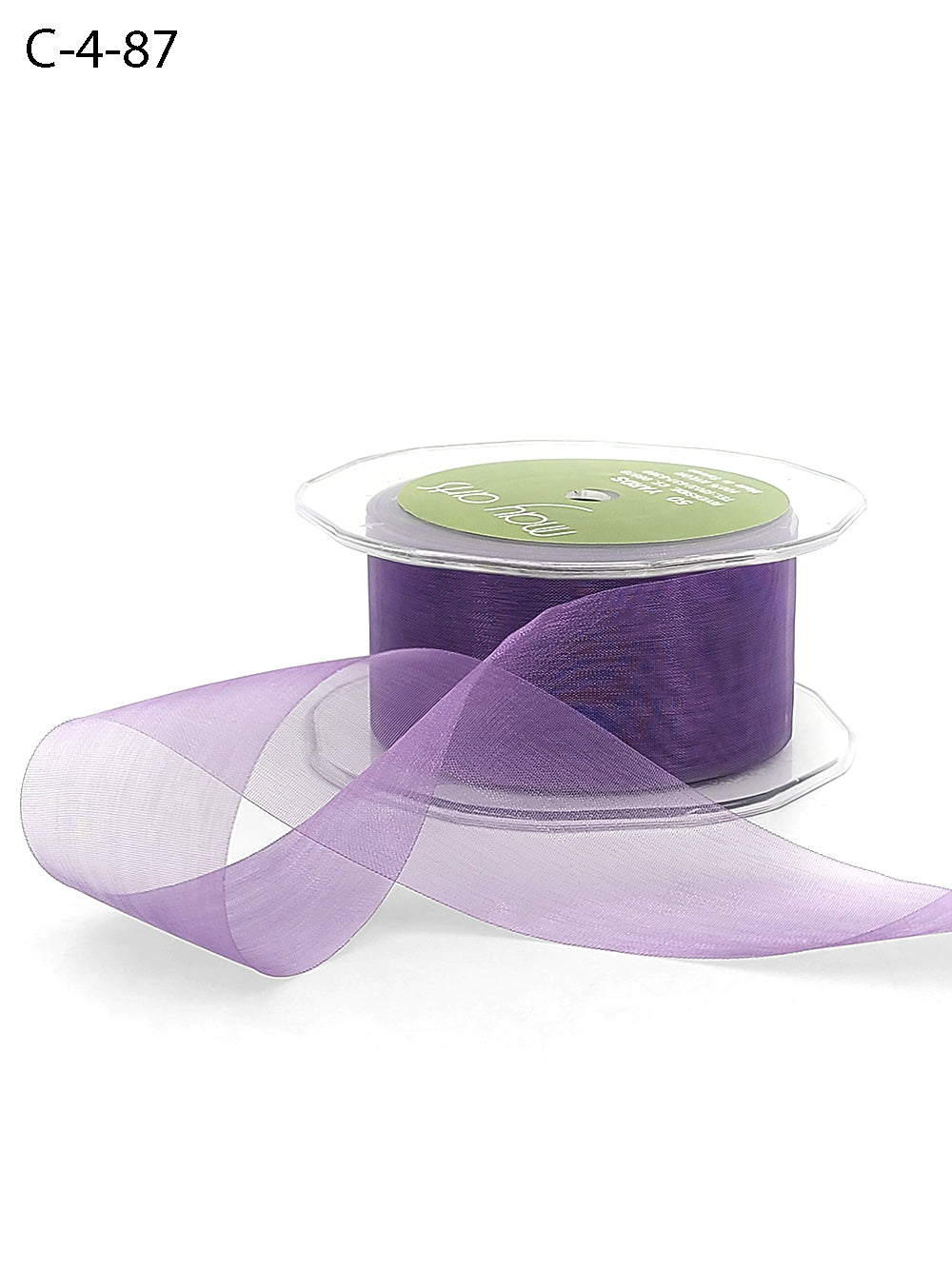 1.5 Inch Soft Shimmer Sheer Ribbon with Cut Edge – C-4-87 LIGHT PURPLE