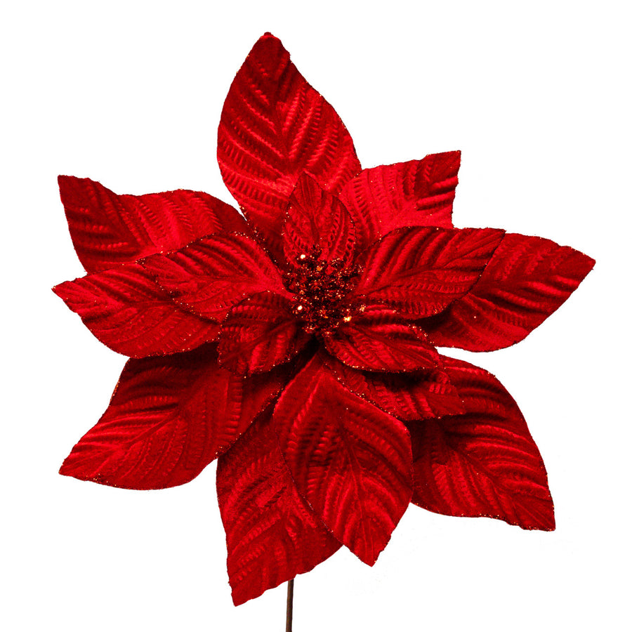 Red Velvet Poinsettia Stem