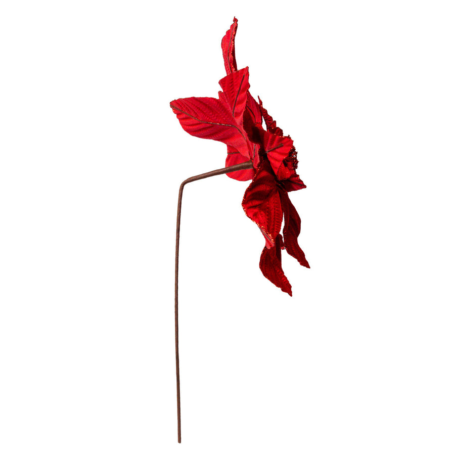 Red Velvet Poinsettia Stem
