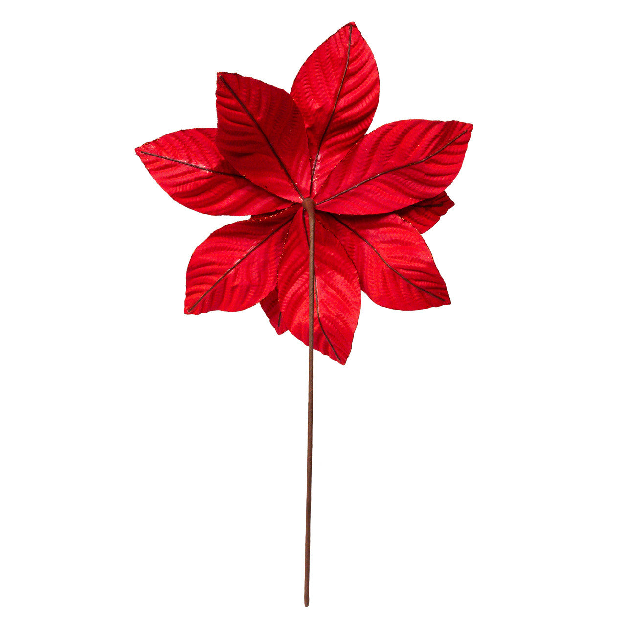 Red Velvet Poinsettia Stem