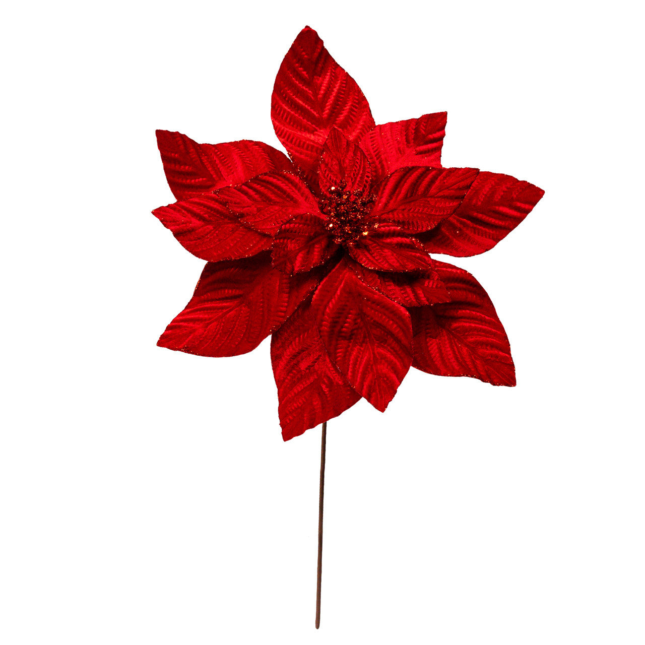 Red Velvet Poinsettia Stem