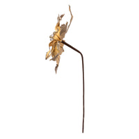 Gold Metallic Poinsettia Stem