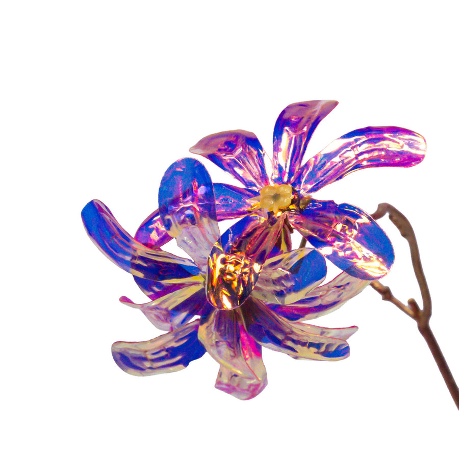 Purple & Pink Flower Branch Spray