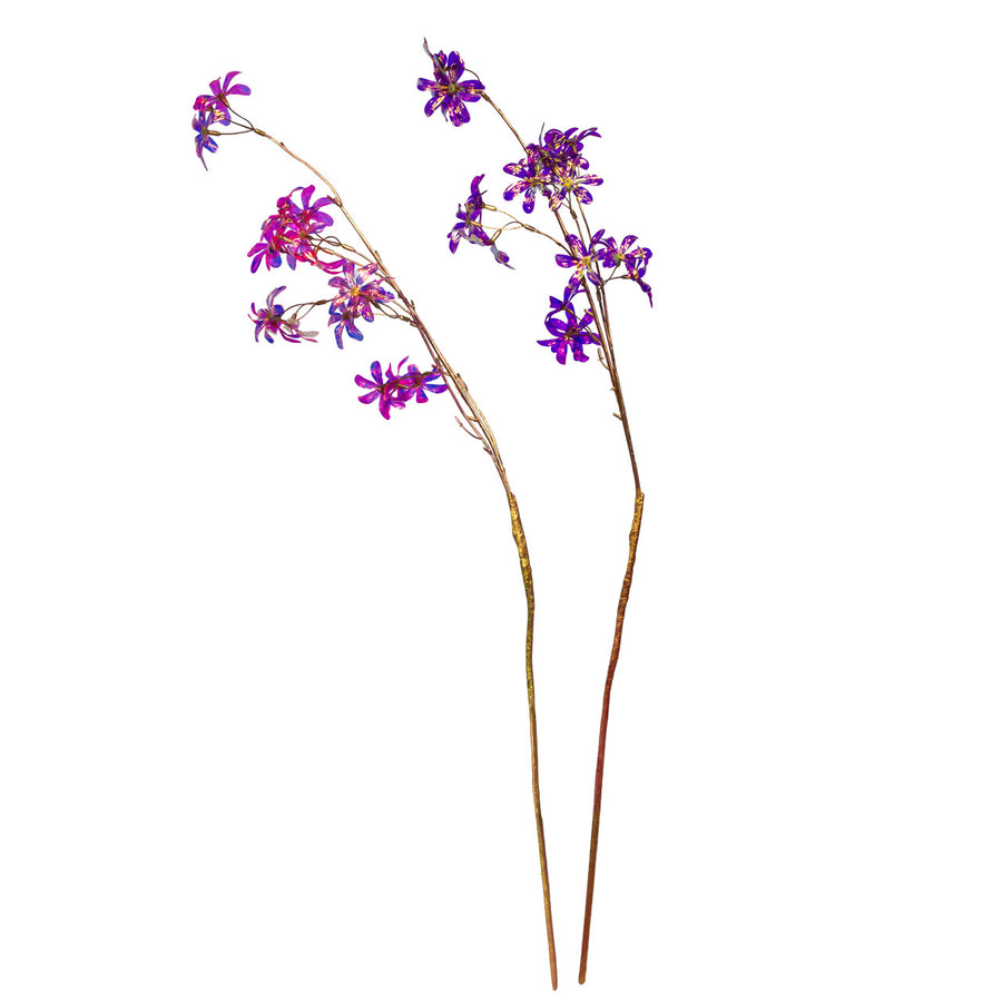 Purple & Pink Flower Branch Spray
