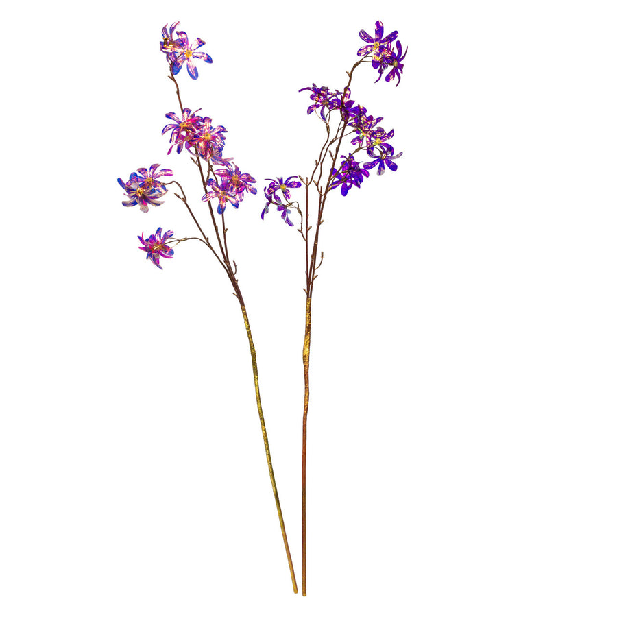 Purple & Pink Flower Branch Spray