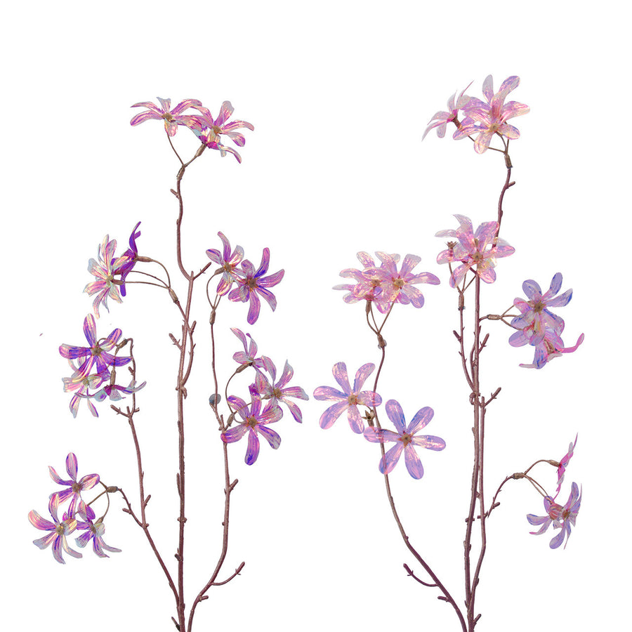Purple & Pink Flower Branch Spray