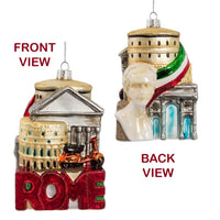 Rome Cityscape Glass Ornament