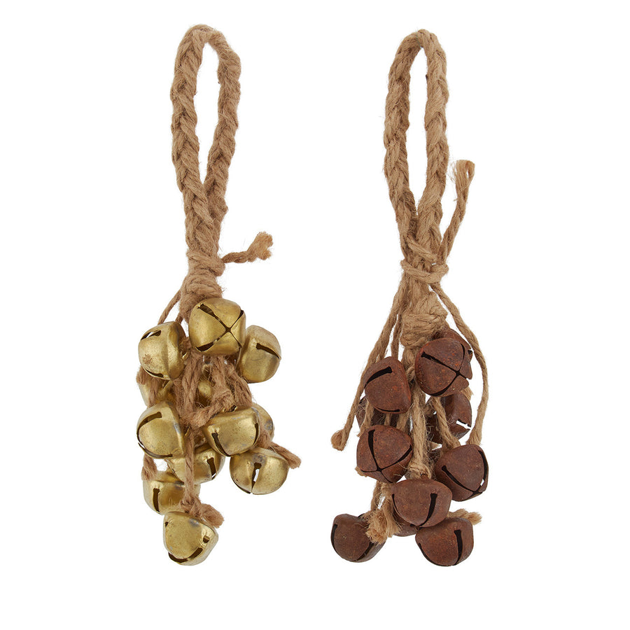 Gold & Rusty Bell Ornaments