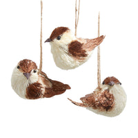 Brown Straw Bird Ornaments