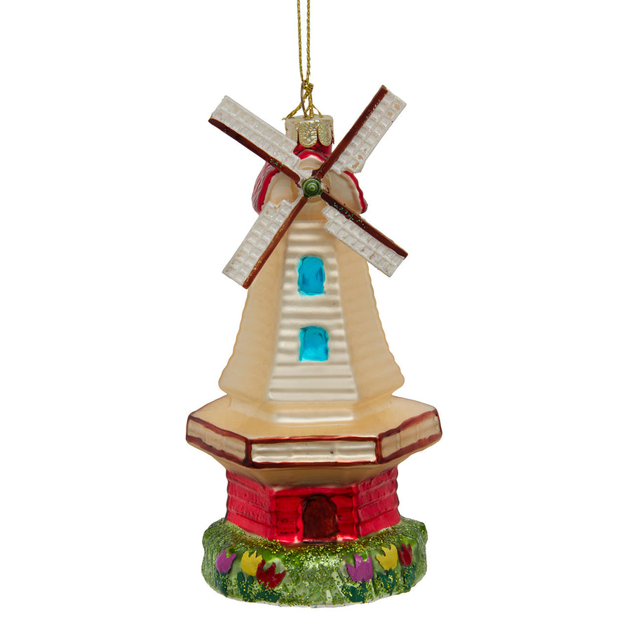 Glass Windmill Ornament
