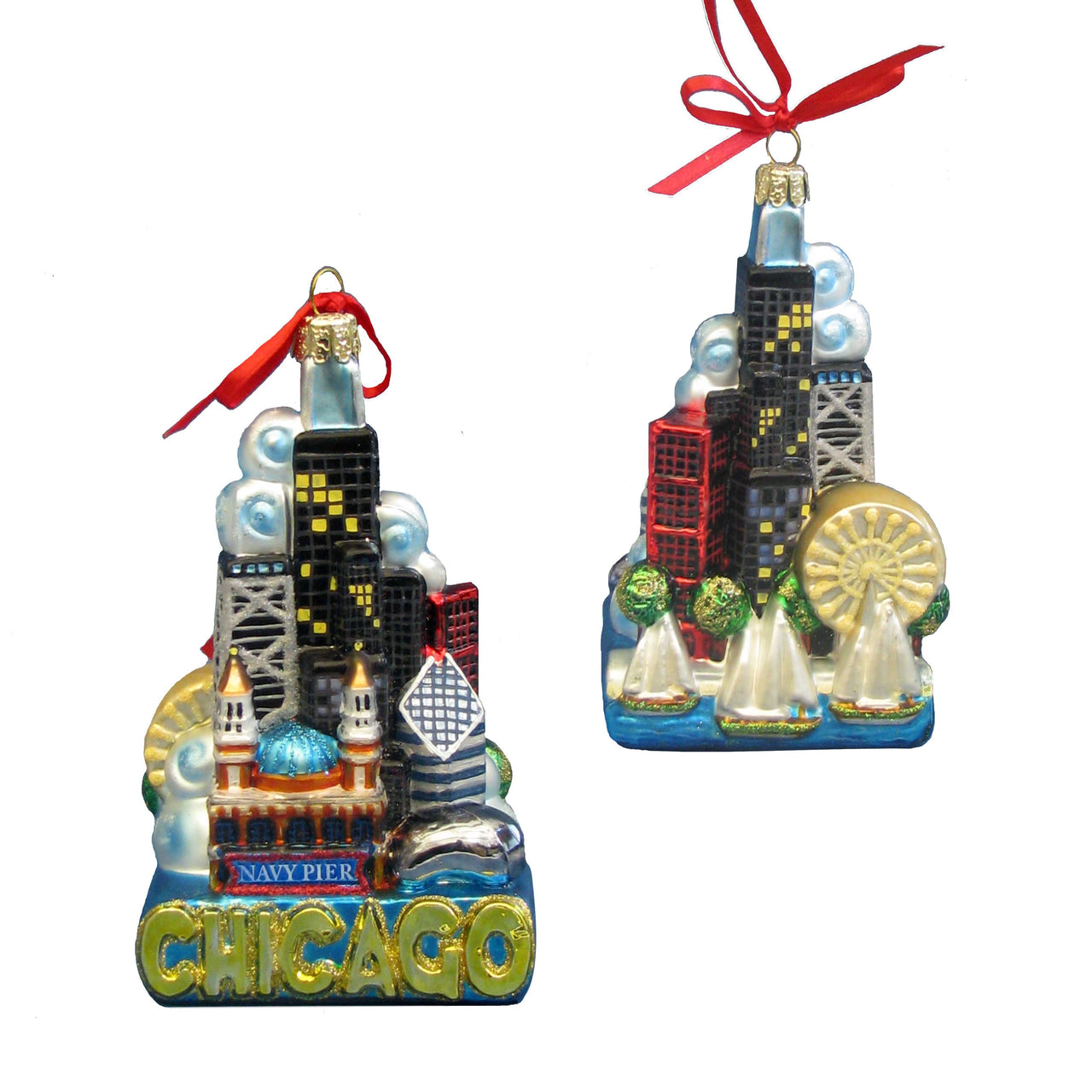 Glass Chicago Landmarks Ornament