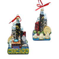 Glass Chicago Landmarks Ornament