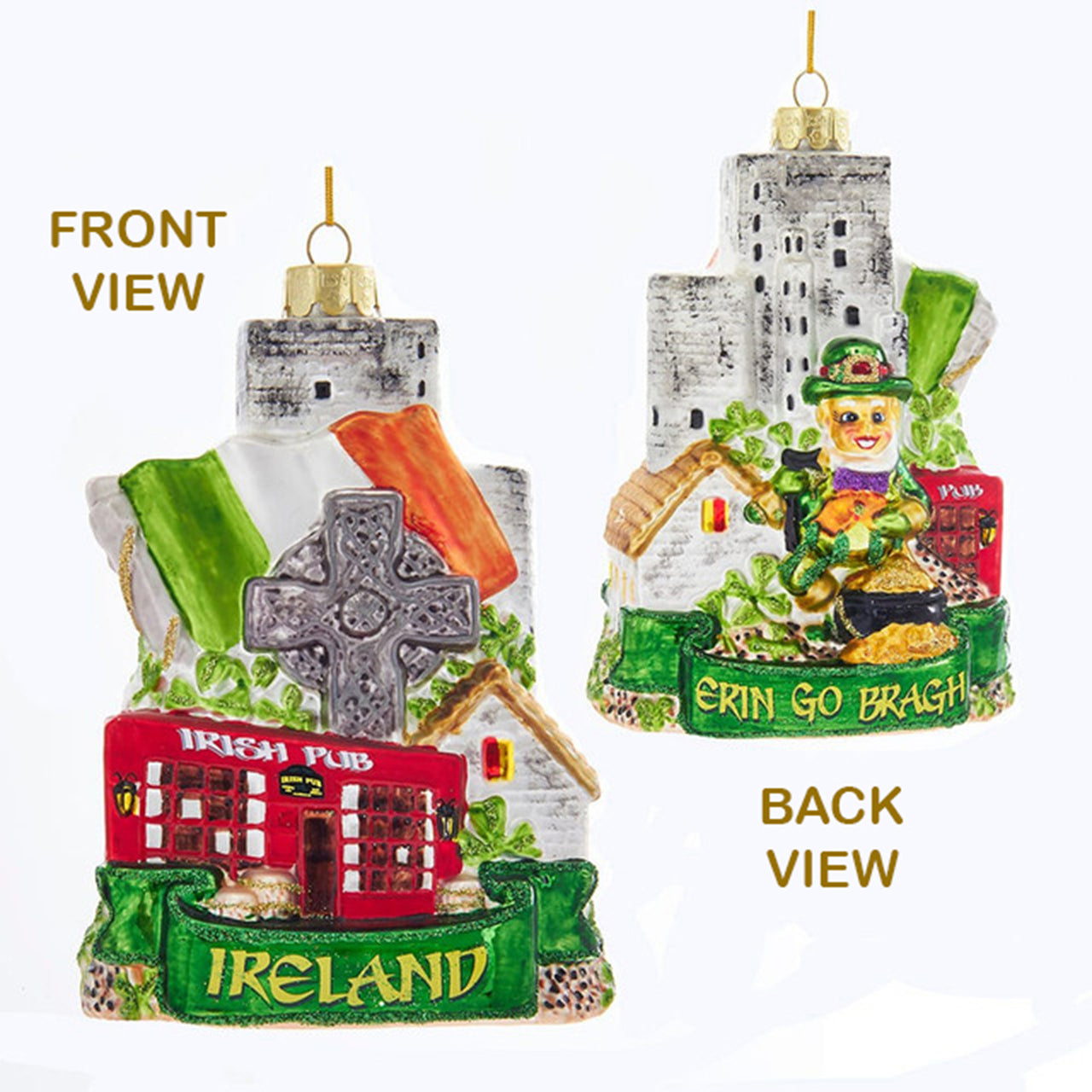 Hollywood Sign Glass Ornament