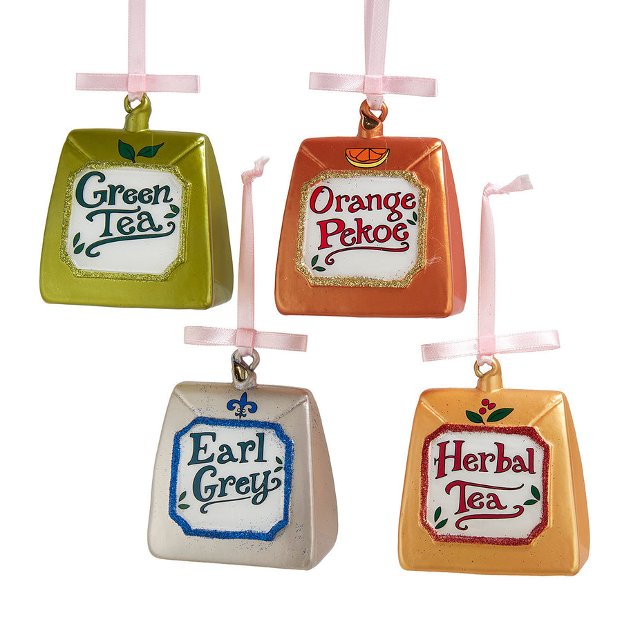 Glass Tea Bag Ornaments