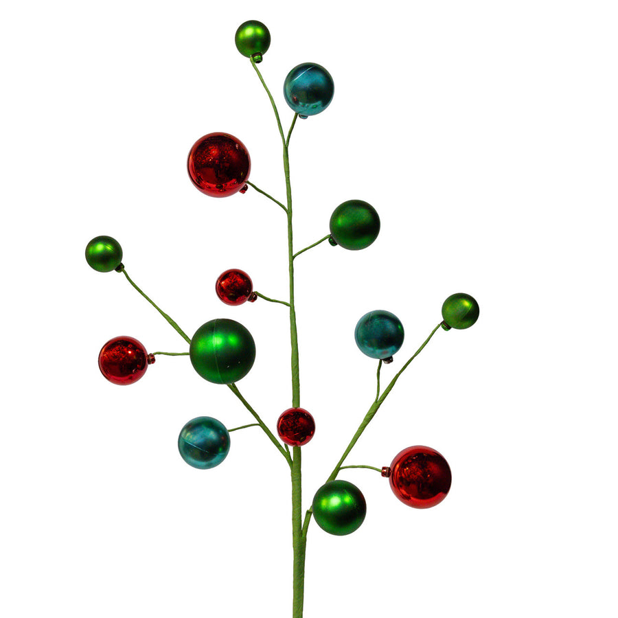 Metallic Red, Green & Blue Ball Spray