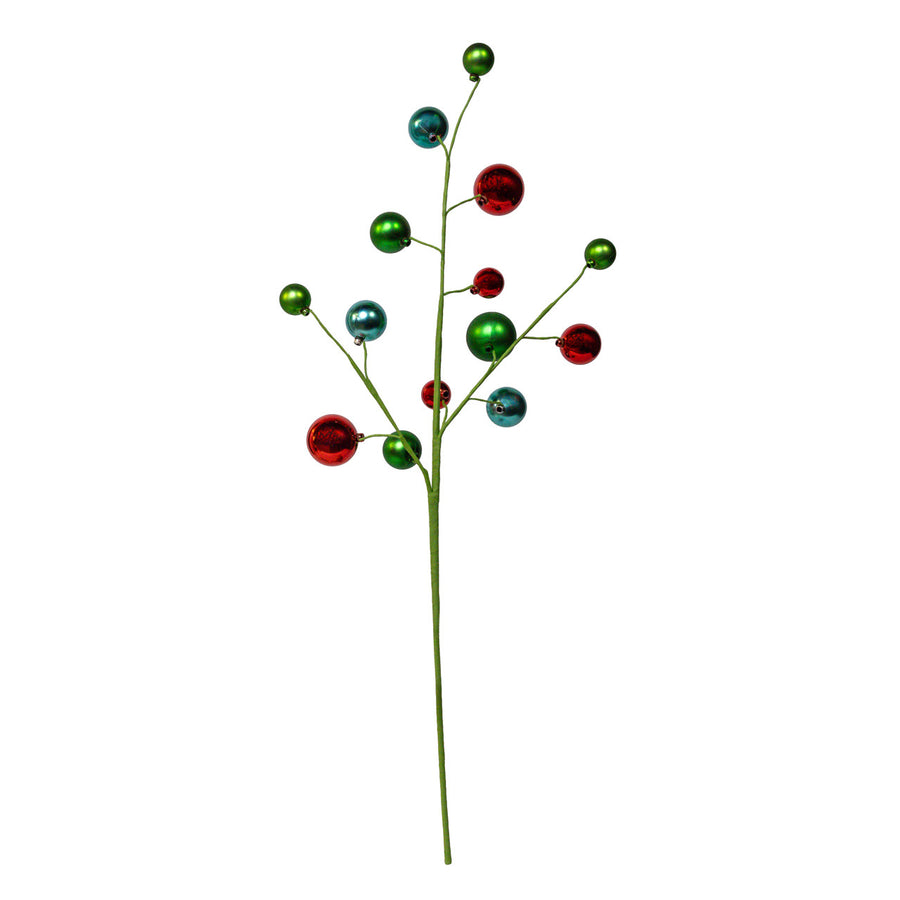Metallic Red, Green & Blue Ball Spray