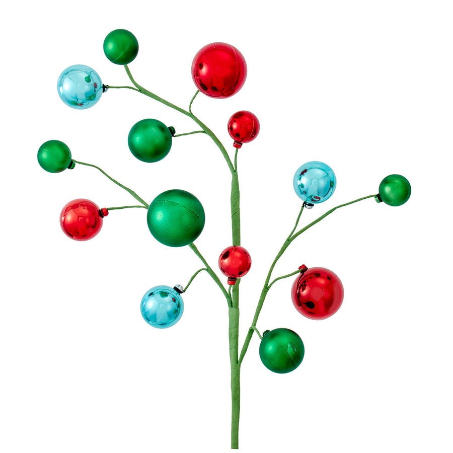 Metallic Red, Green & Blue Ball Spray