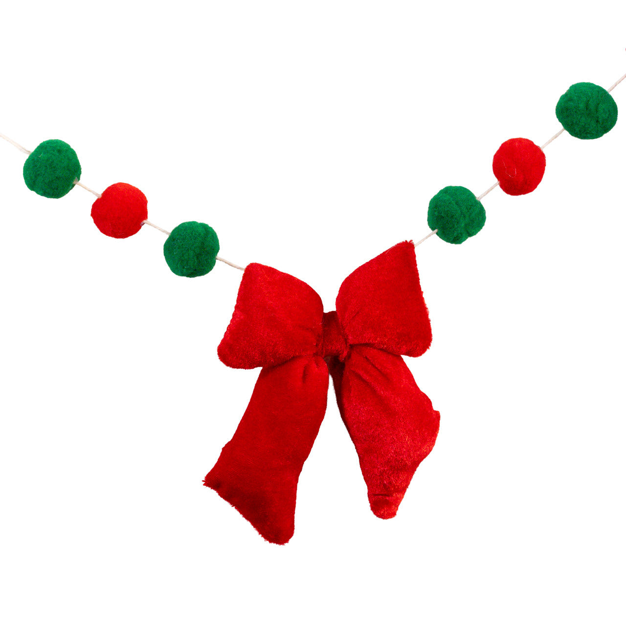 53" Red Bow Garland