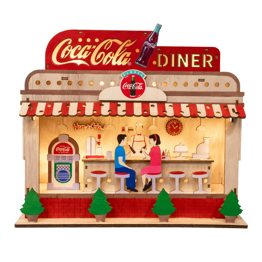 10.5" Coca-Cola® Battery Operated Light-Up Diner