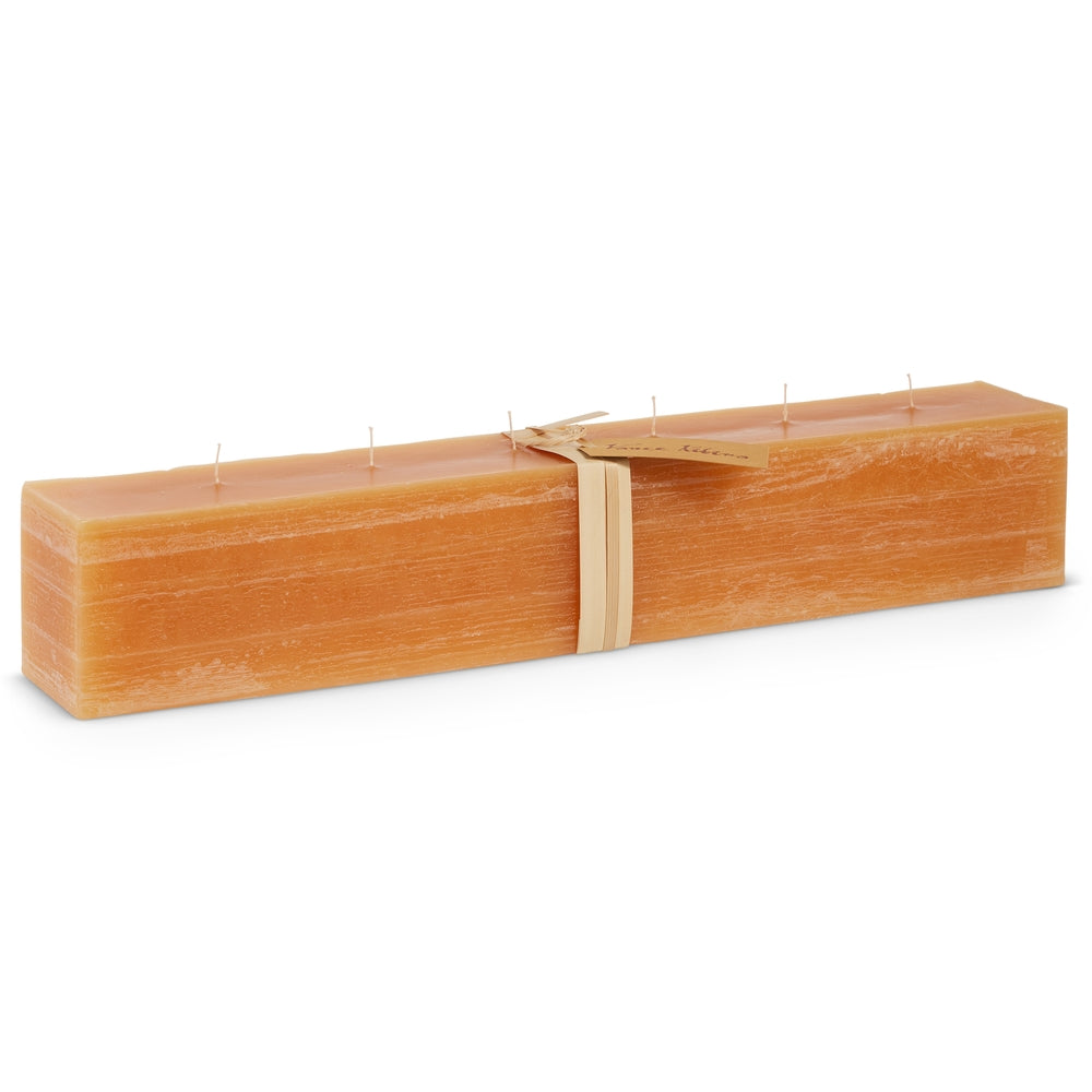 4" x 22.75" Amber Layered Brick Candle