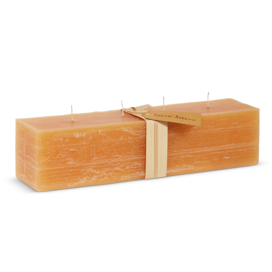 3" x 12.25" Amber Layered Timber Brick Candle