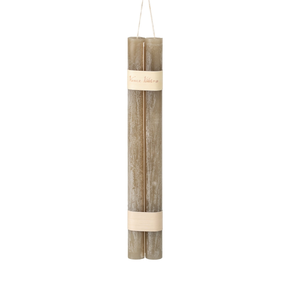 12" Desert Taupe Hanging Timber Taper Candle