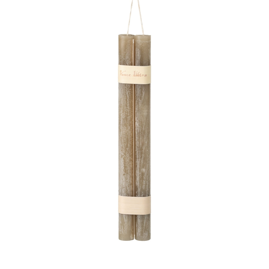 12" Desert Taupe Hanging Timber Taper Candle