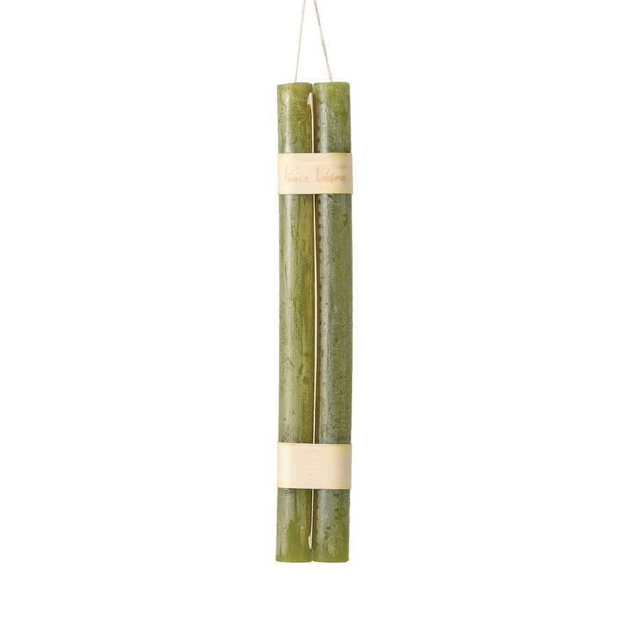 12" Moss Hanging Timber Taper Candle