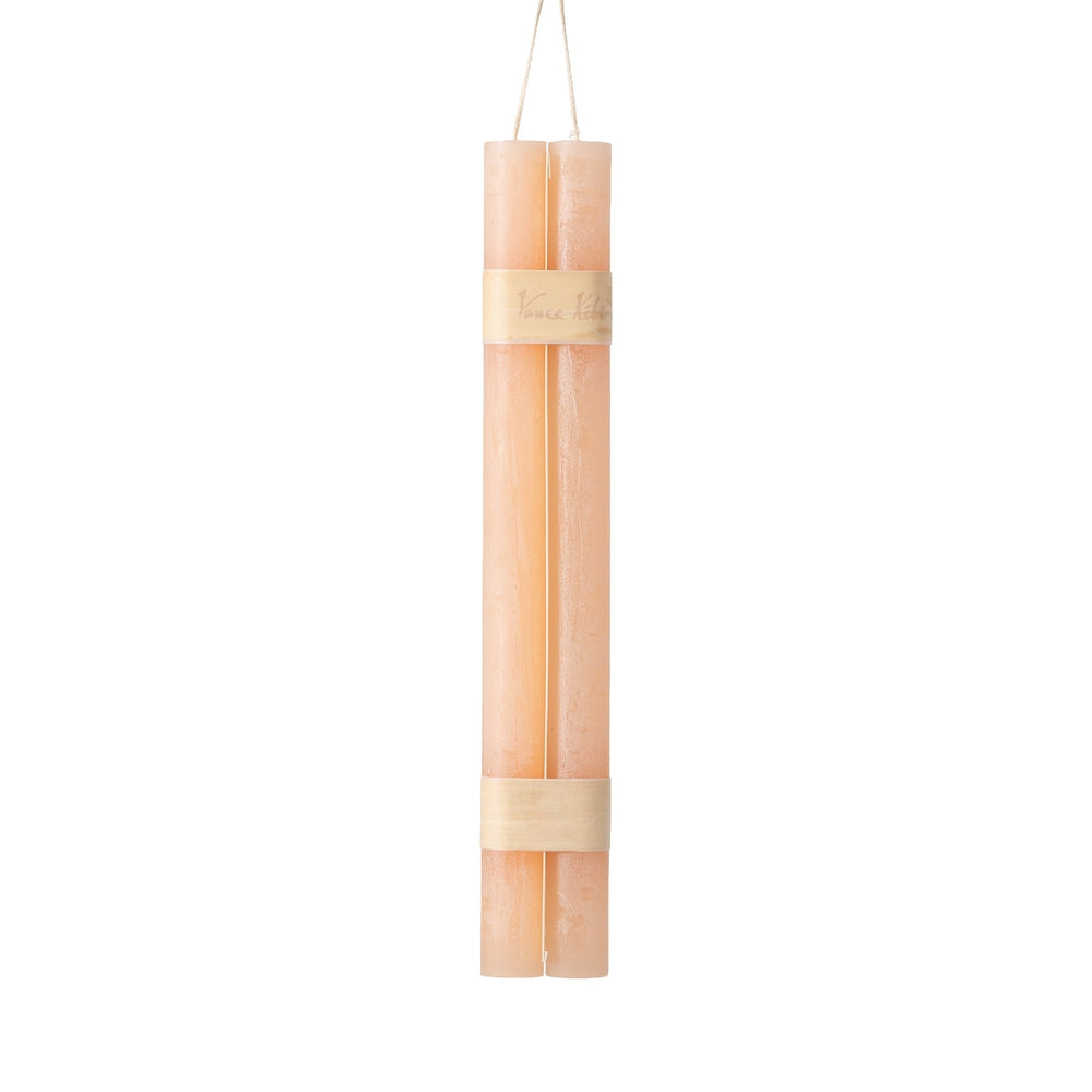 12" Pink Sand Hanging Timber Taper Candle