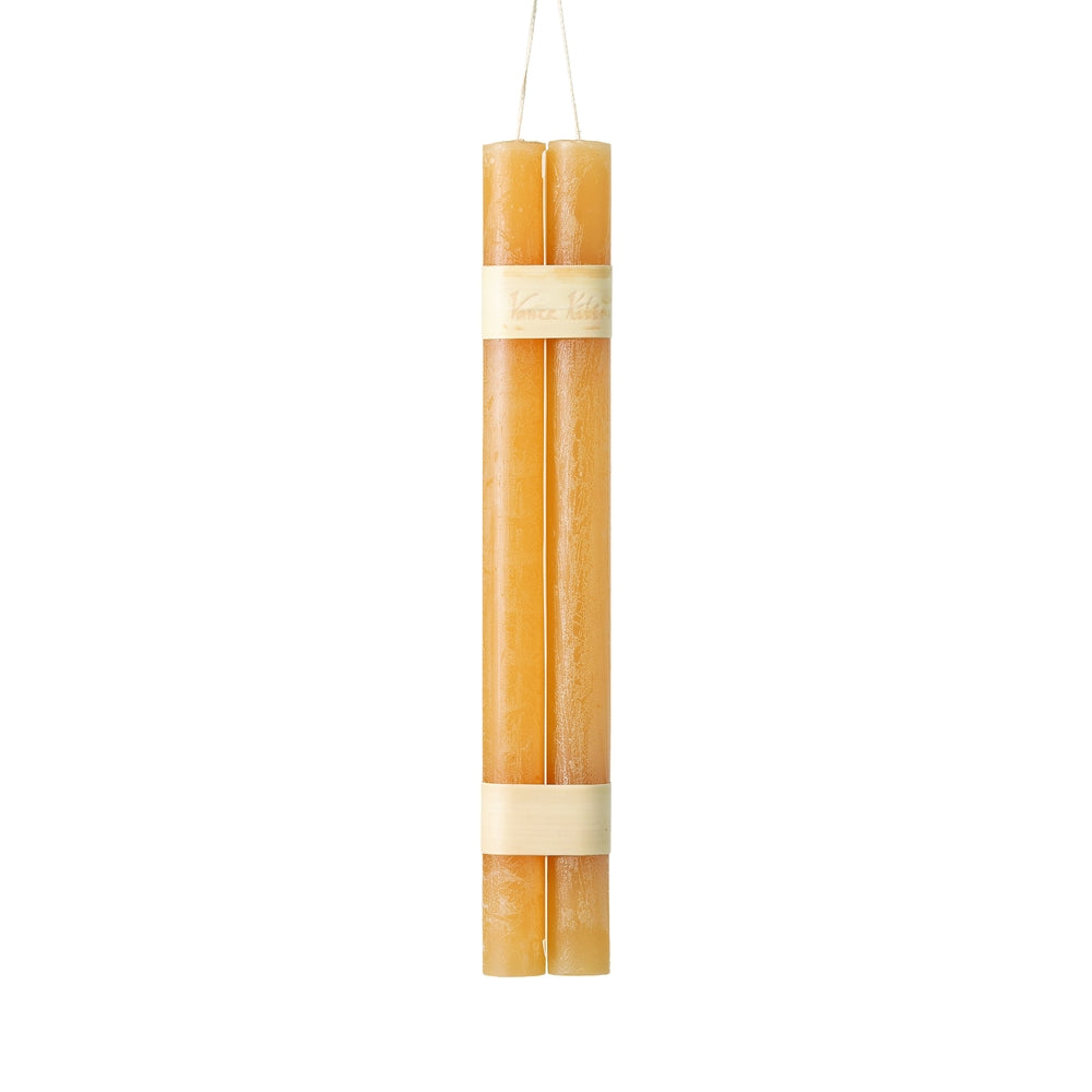 12" Sand Hanging Timber Taper Candle