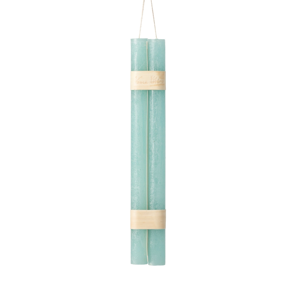 12" Sea Foam Hanging Timber Taper Candle