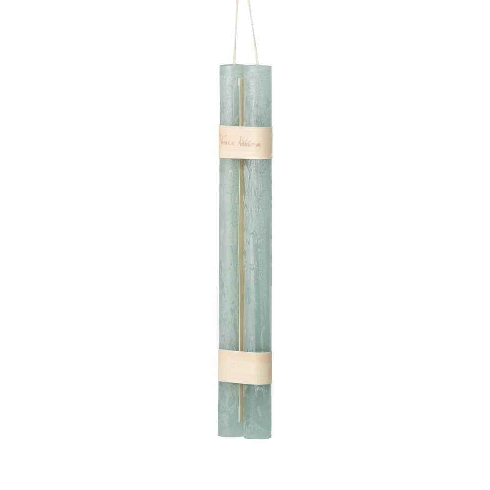 12" Sage Hanging Timber Taper Candle