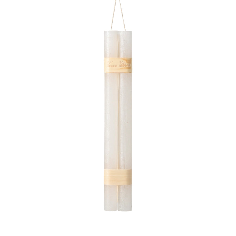12" White Hanging Timber Taper Candle