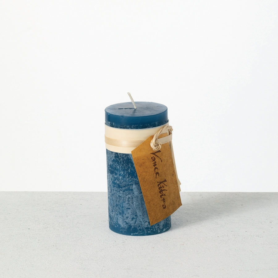 2" x 4" English Blue Timber Pillar Candle