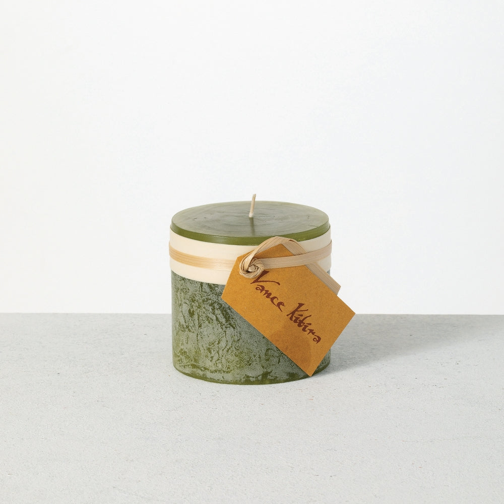 3.25" x 3" Moss Timber Pillar Candle