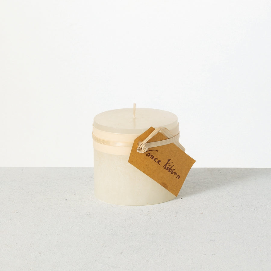 3.25" x 3" Melon White Timber Pillar Candle