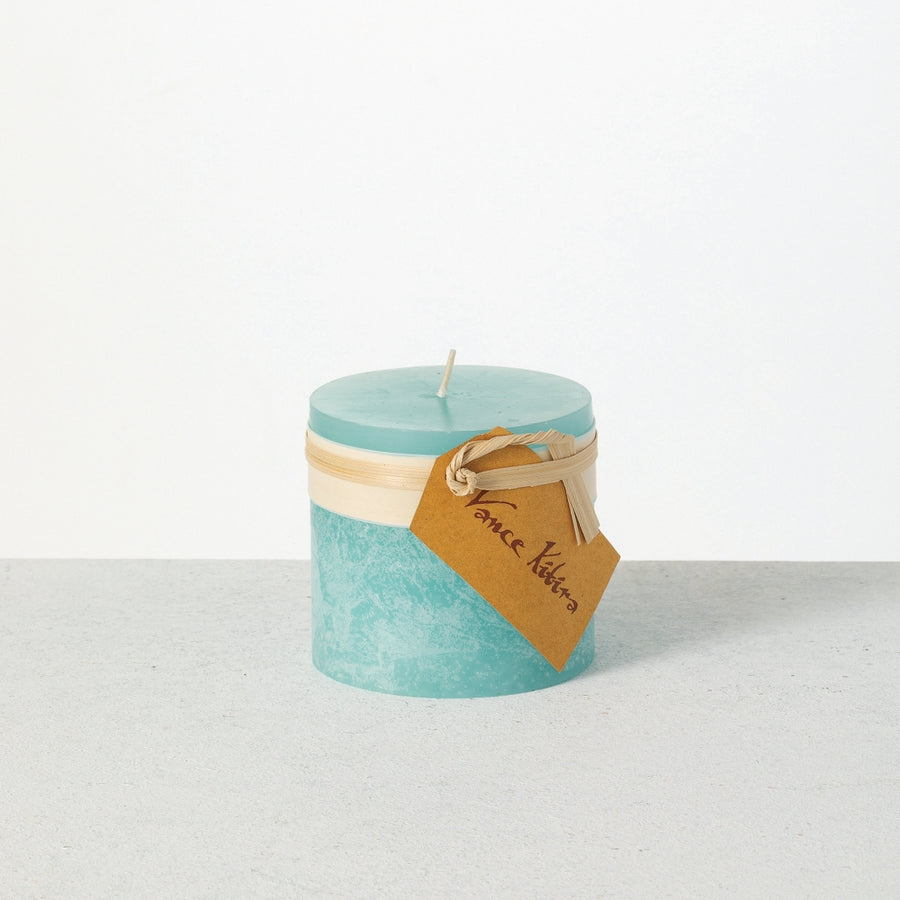 3.25" x 3" Sea Foam Timber Pillar Candle