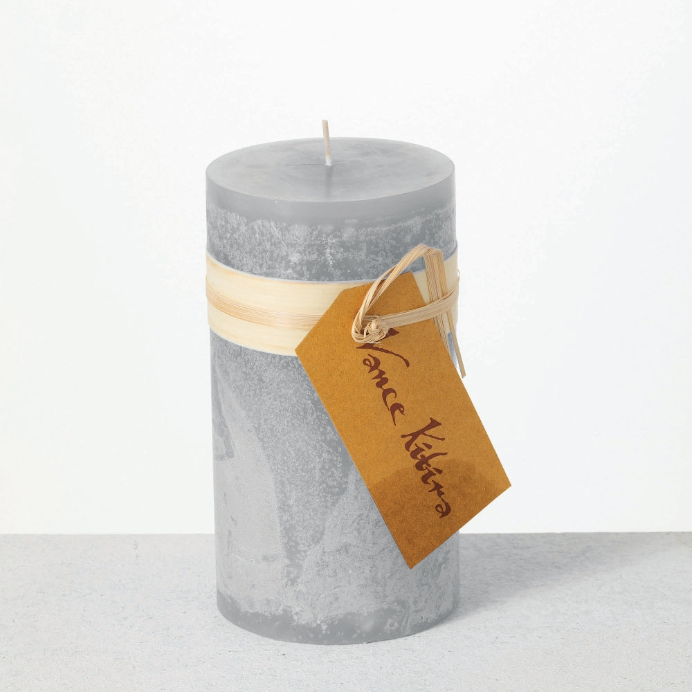 3.25" x 6" Dove Gray Timber Pillar Candle