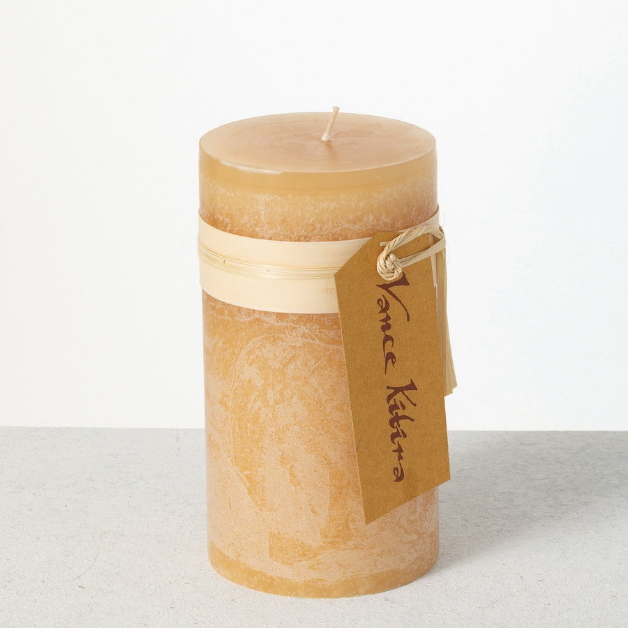 3.25" x 6" Sand Timber Pillar Candle