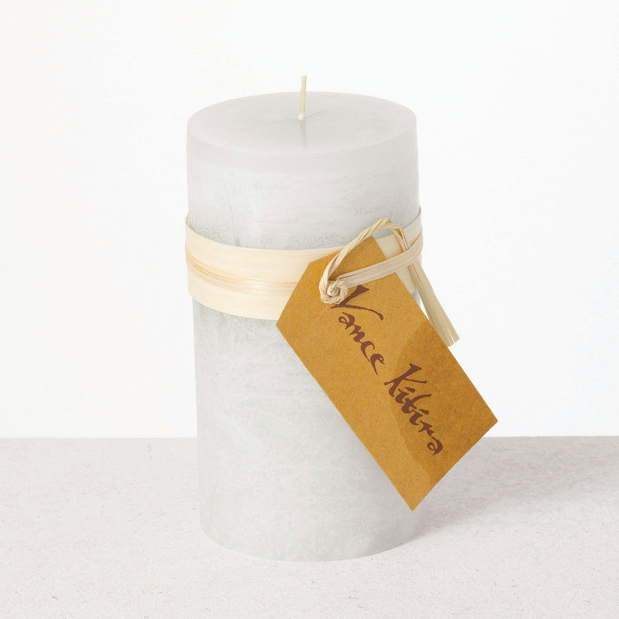 3.25" x 6" White Timber Pillar Candle