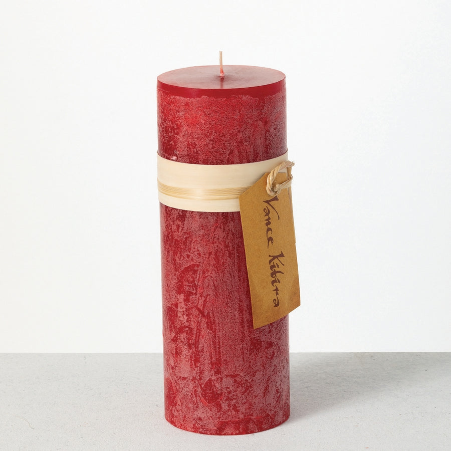 3.25" x 9" Cranberry Timber Pillar Candle